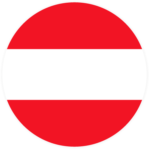 Österreich Flagge Rund
